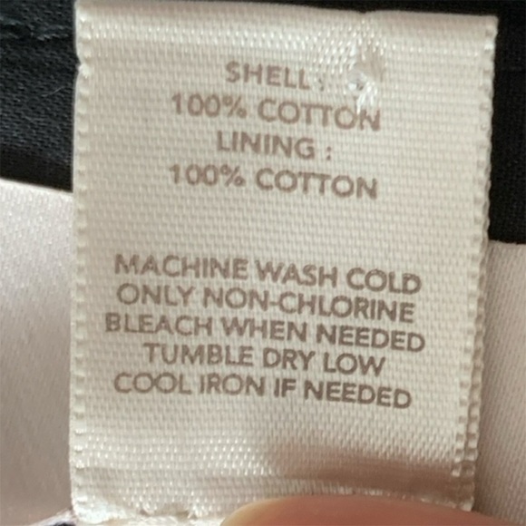 Ann Taylor LOFT Factory Black Eyelet 100% Cotton Lined Skirt Pockets Size 16 - Picture 6 of 6